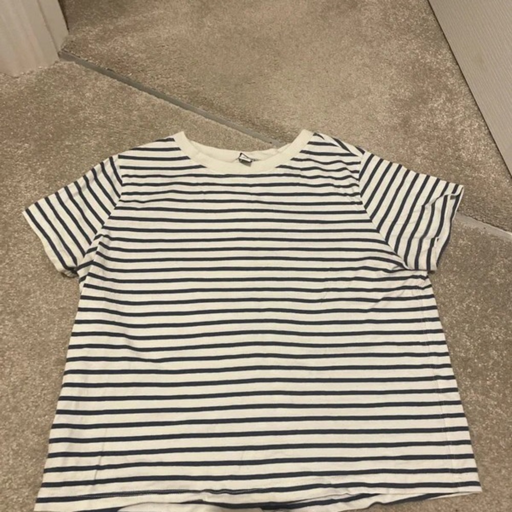 Nautical Striped Kids Tee - Black and White